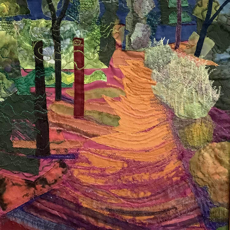 Landscape textile by Judy Hammond