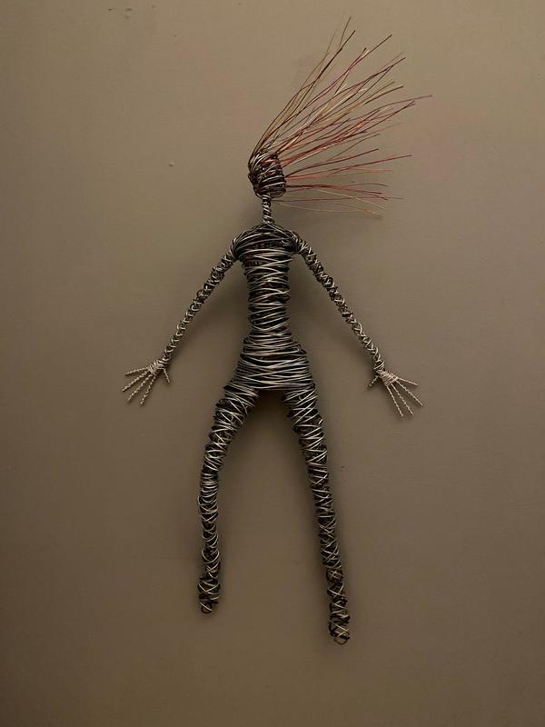 Rachel Ducker: wall-mounted figure