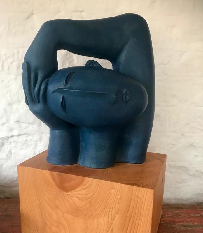 Debbie Cook: Blue Ceramic Head  