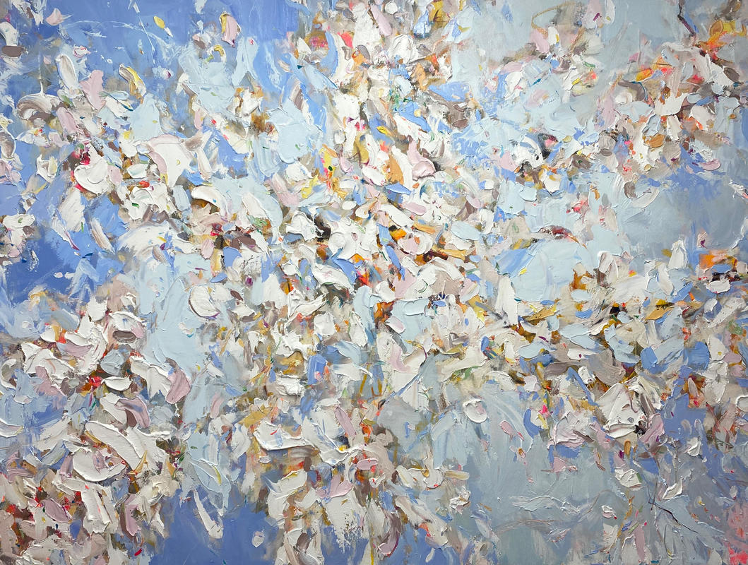 Silvi Schaumloeffel, Oxfordshire Artweeks, cherry blossoms, new work