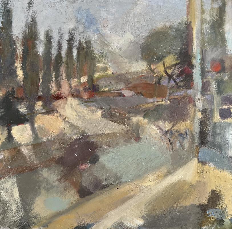 View from the window - oil on board