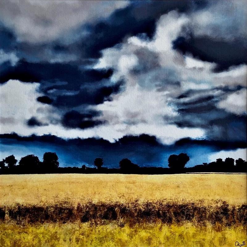 Somerset Storm - Digital Art 30x30cm framed.