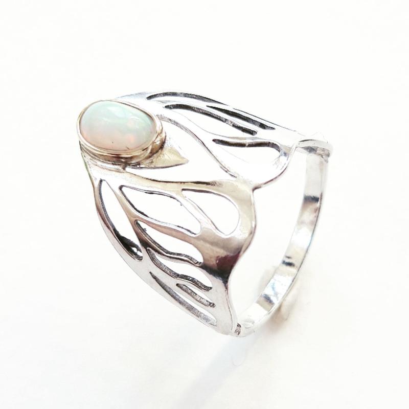 'Butterfly' Ring, sterling silver with opal, Chloe Romanos