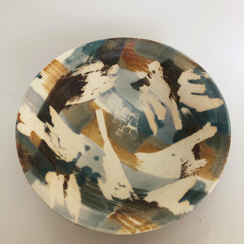 small porcelain bowl with abstrace design