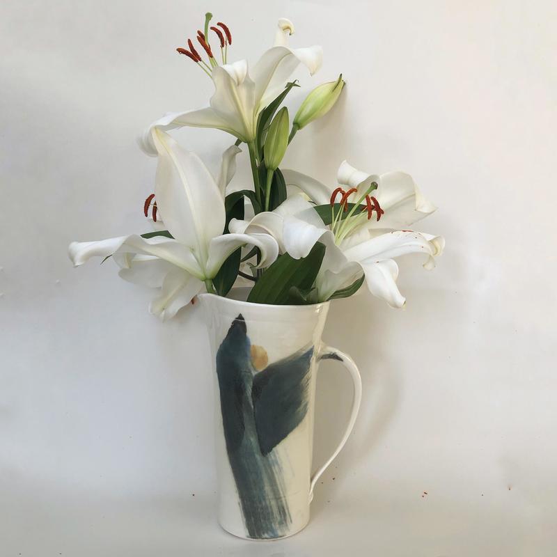 one of my porcelain tall jugs in the ‘storm’ range of tableware