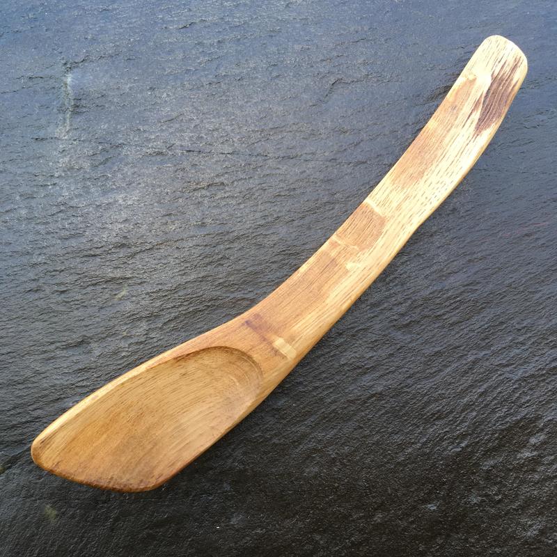 Oak Spoon with natural curves.