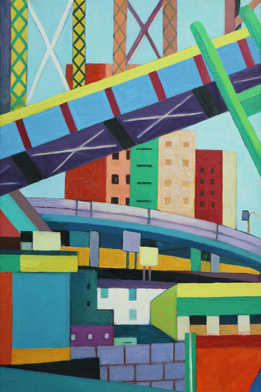 Open Bridge, oil on canvas, 25x15cm