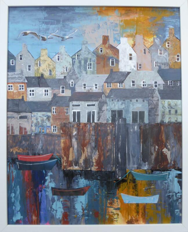 Elaine Allender: Harbour textures, early morning