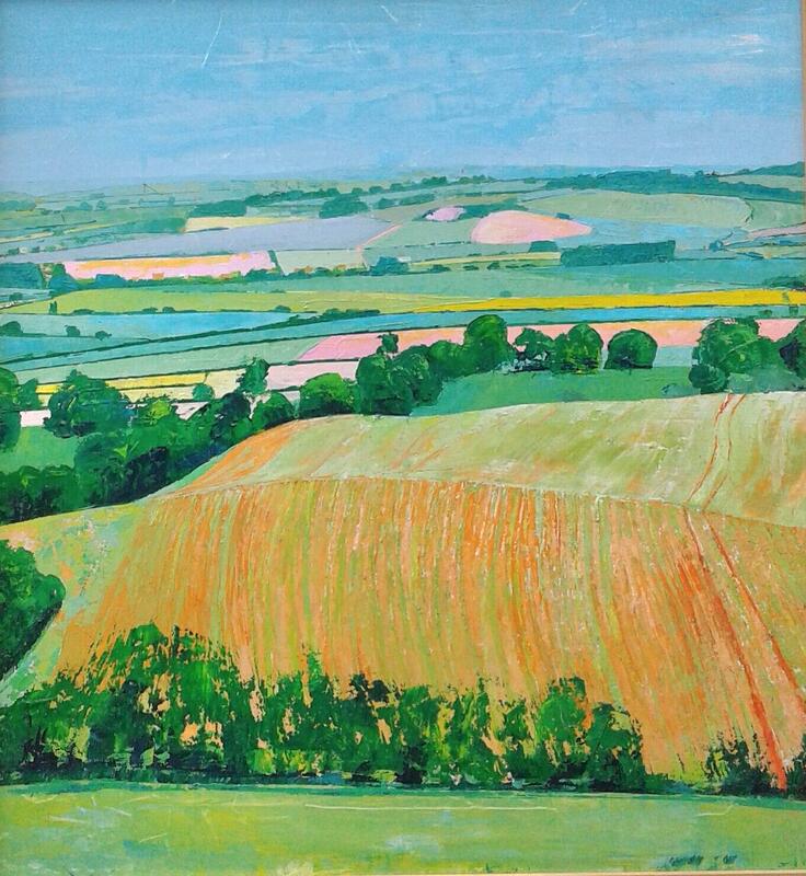 Ian Staples: Pink and Orange fields at Ilmington