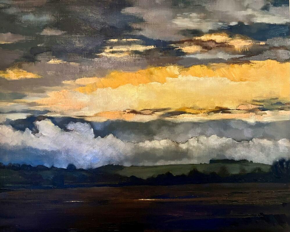 Morag Conway: Evening Sky, Towards Blewbury