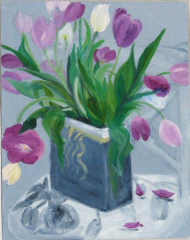 Penny Astrop: Tulips in McClelland Pot