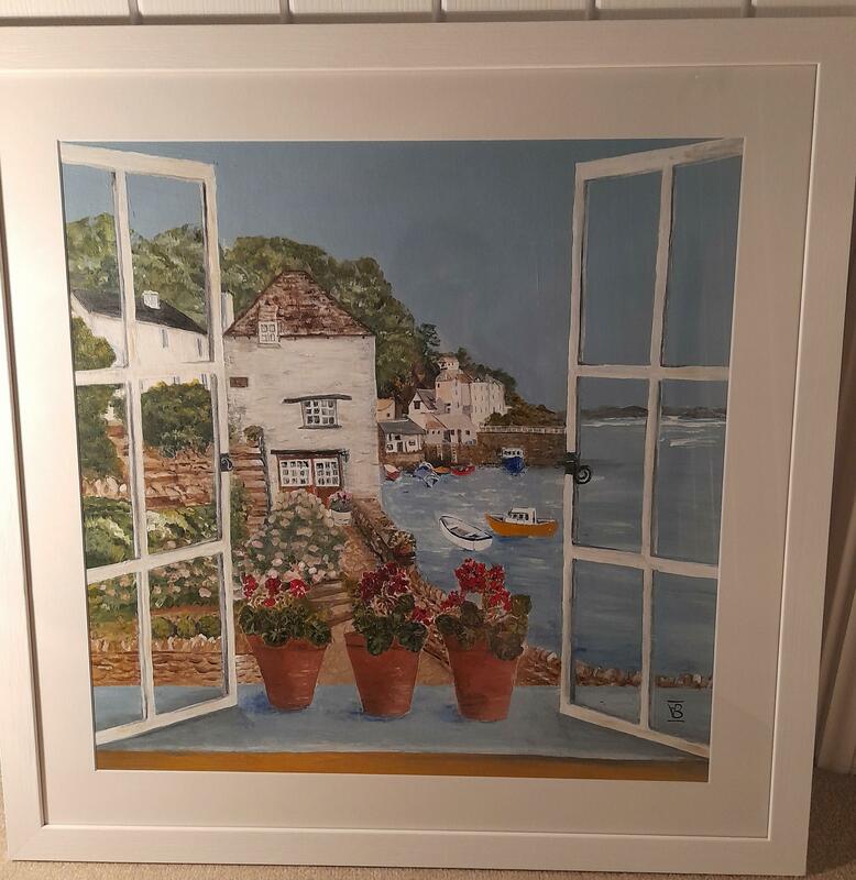 Valma Benfield: A view from a window in Polperro