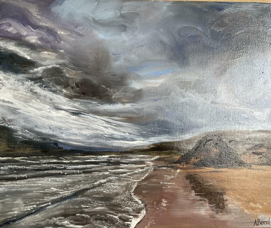 Monksfoot Beach   - oil on canvas    25x30 cms