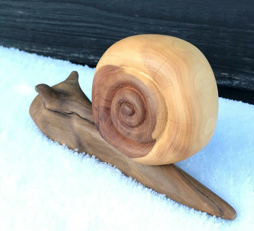 Snail Driftwood and Yew. Andrew Binnie