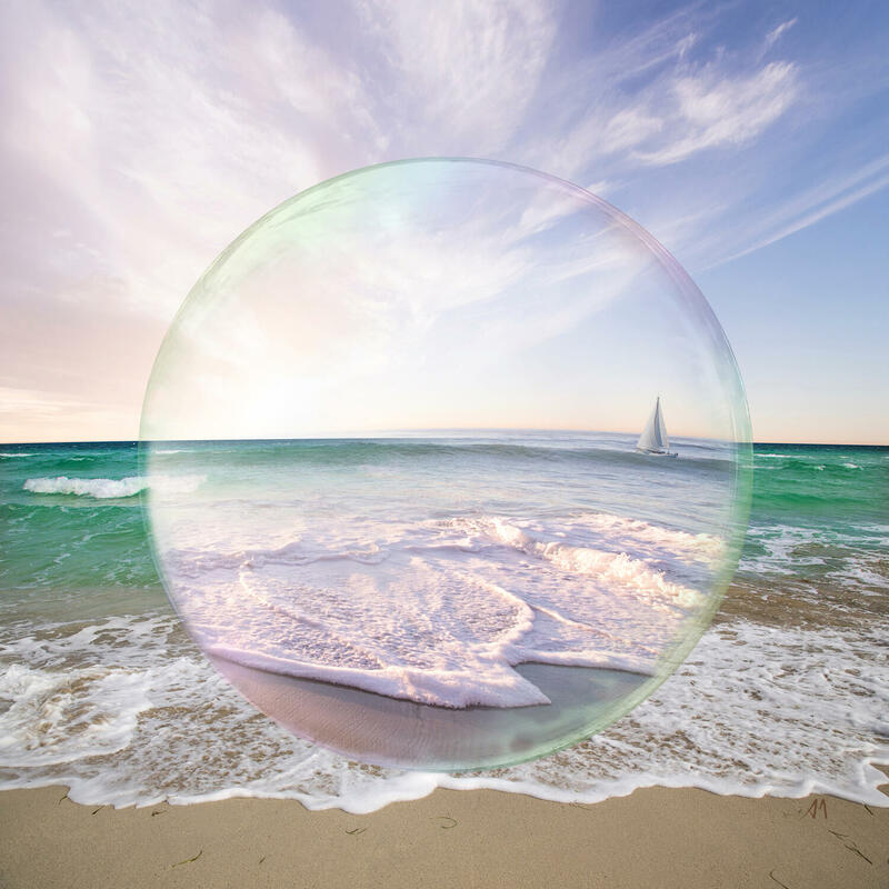 Meditation: Seashore Digital Art Contemplation