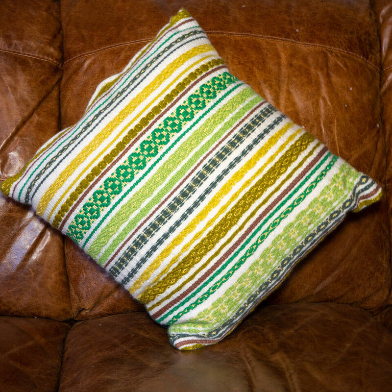 cushion with rosepath patterns