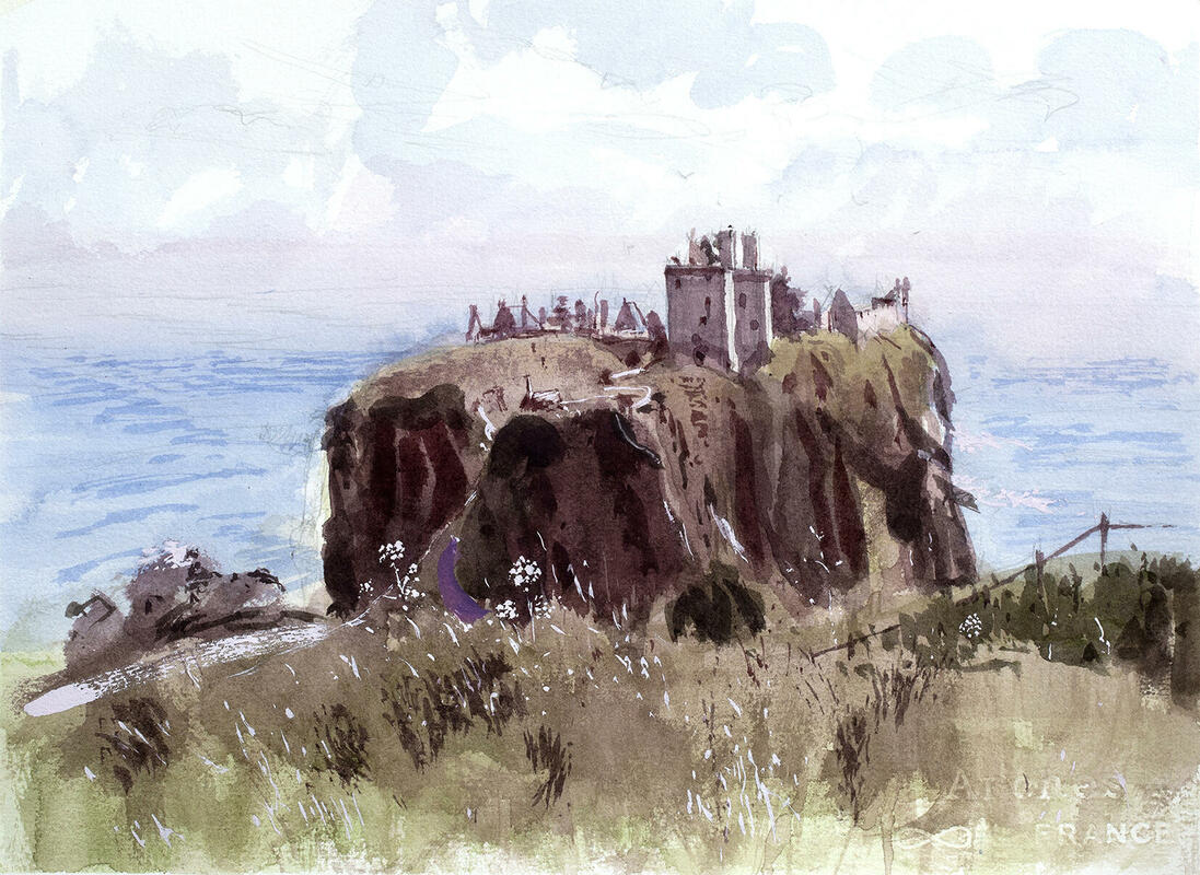 Dunnottar Castle Watercolour