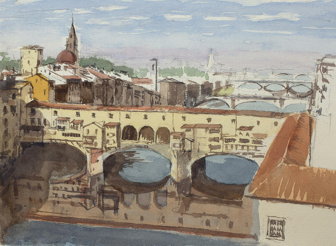 Ponte Vecchio Florence Watercolour