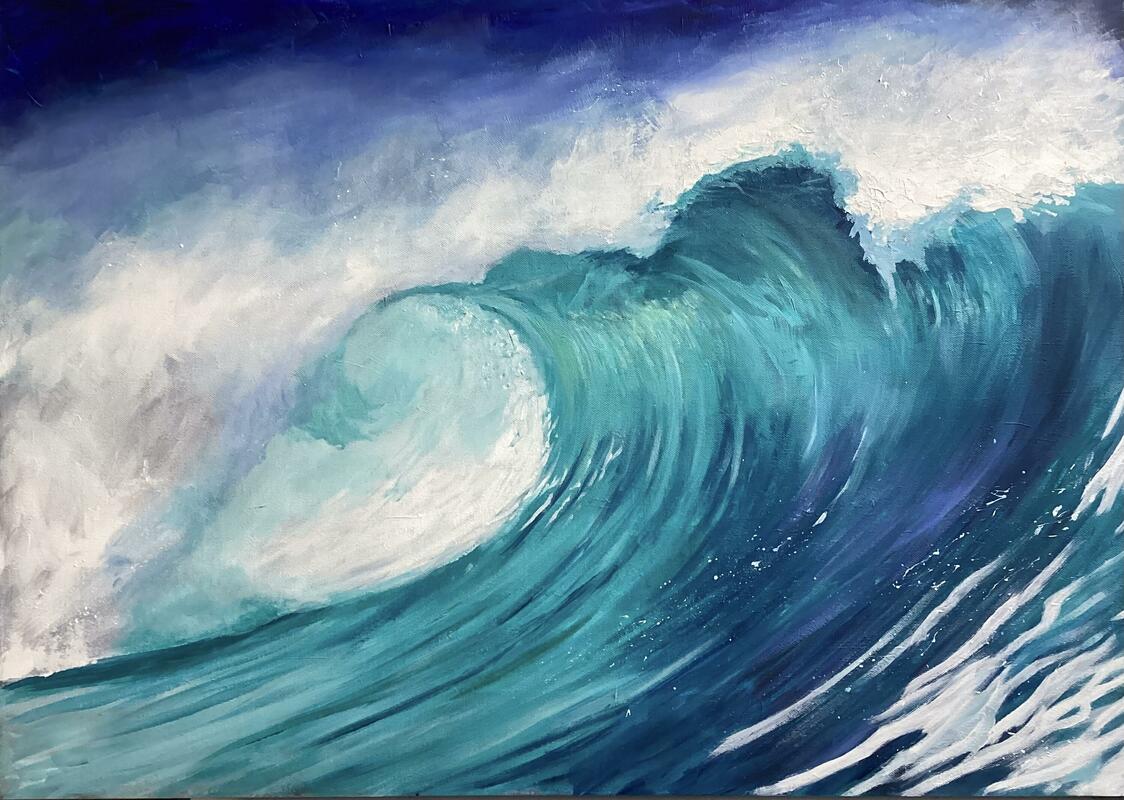 Wild wave. Seascape. I like to be able to hear the sea in my paintings