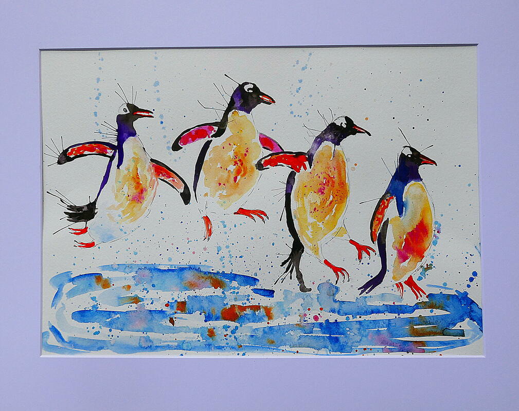 Colourful Quirky  Penguins