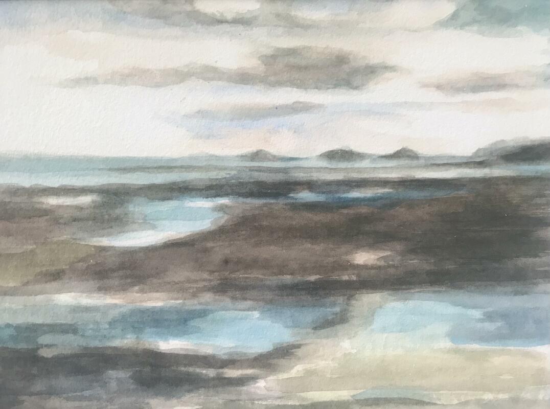 Breton seascape Watercolour