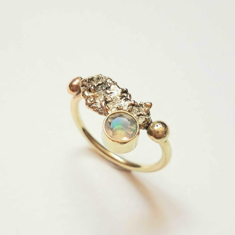 'Unearthed' Ring, 9ct gold, opal, Chloe Romanos