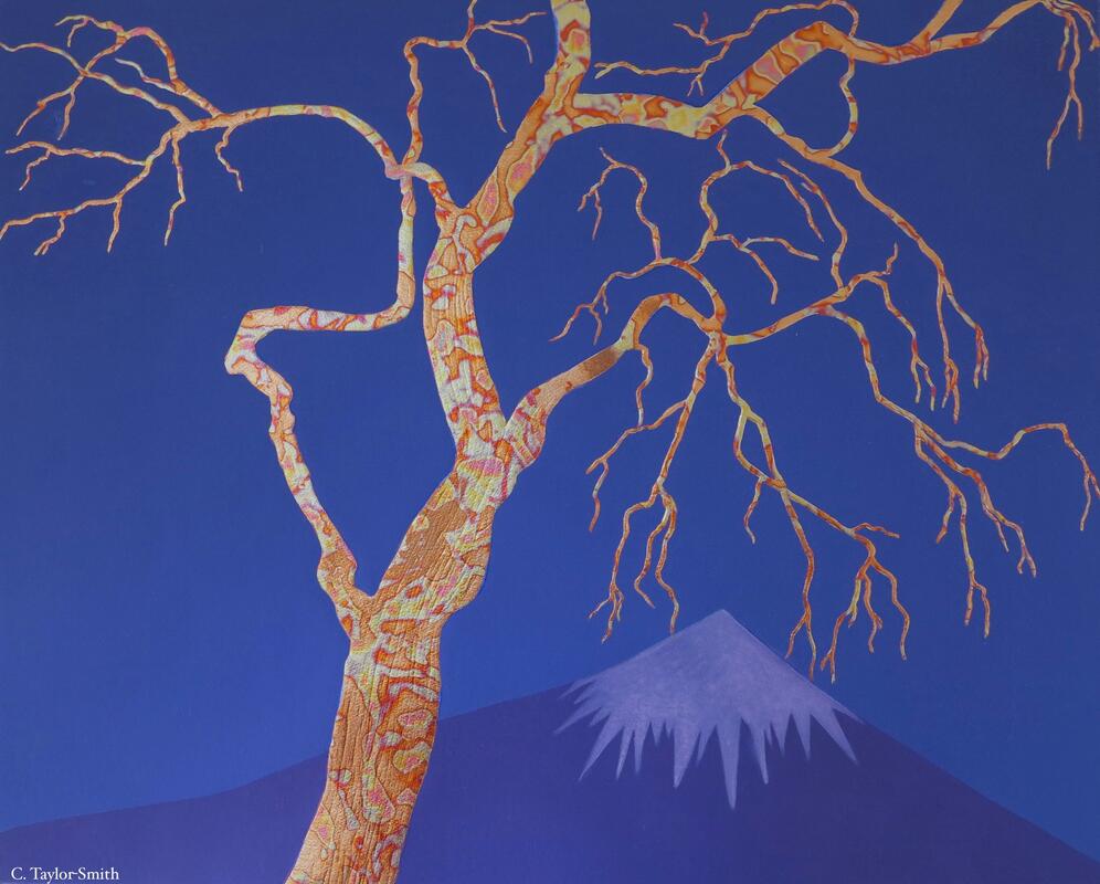 'Arequipa Tree' - Relief Print & Metal Leaf