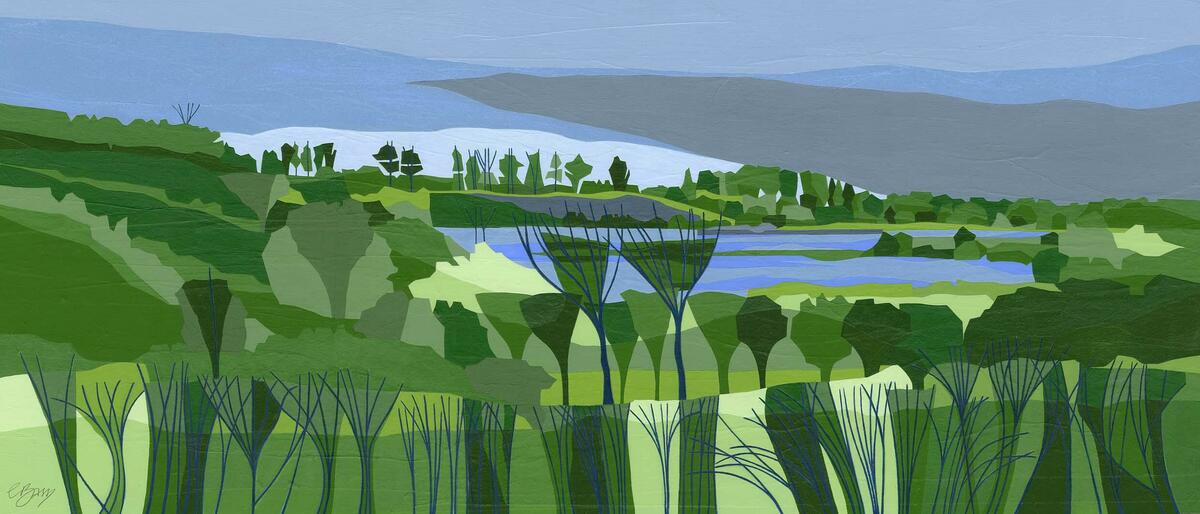 College Lake Tring Painting Christine Bass