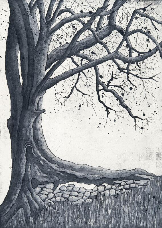 Rooted. Etching. 21" x 15" Edition of 10