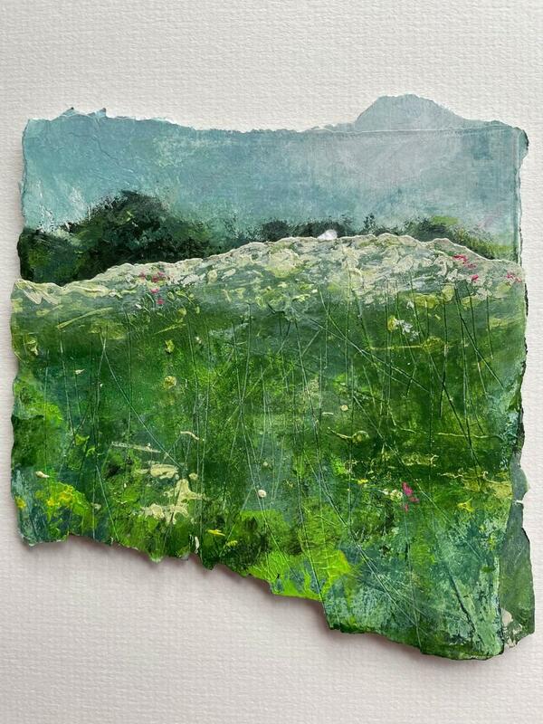Meadow (Semi abstract acrylic landscape) 