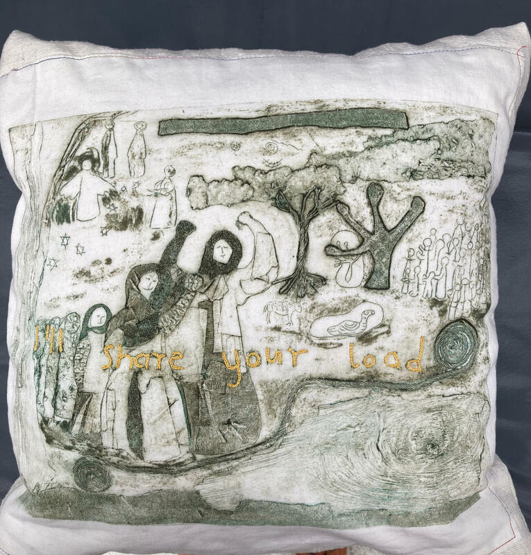 Colograph cushion "I'll Share Your Load"