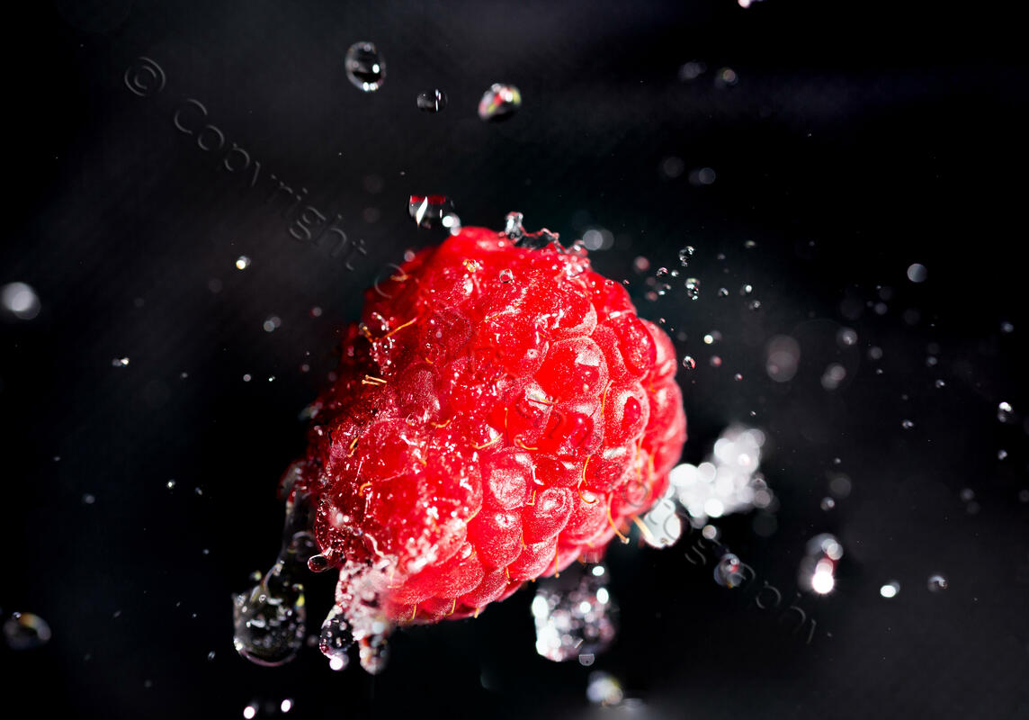 Fruit water splash photography