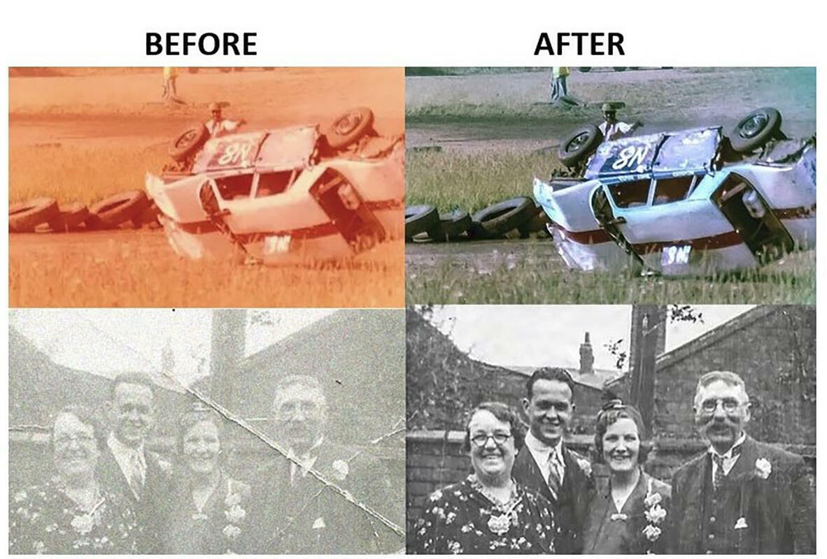 I can offer photo repair and restoration as a service