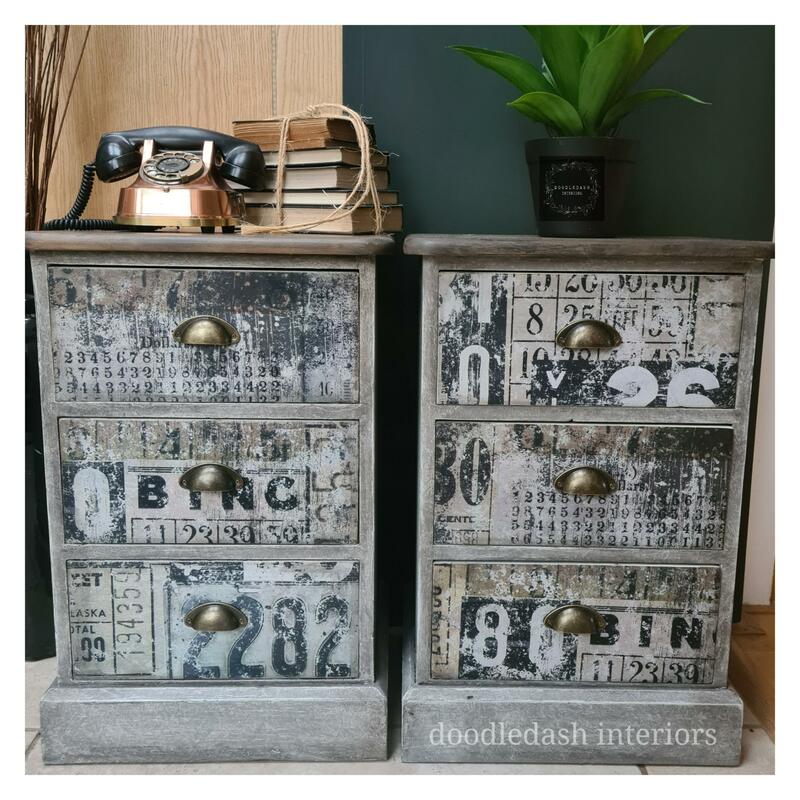 Industrial Upcycled Bedside Drawers