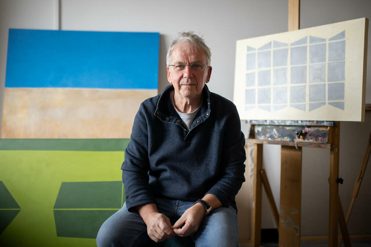 Guy Barkley-Smith in his studio, Didcot