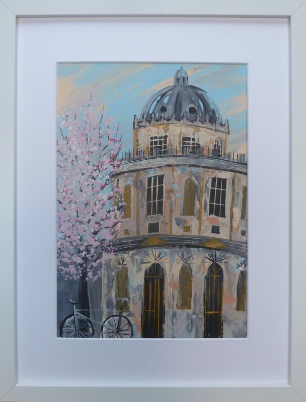 Spring in Oxford. Acrylic, framed. 30cm x 40cm. 