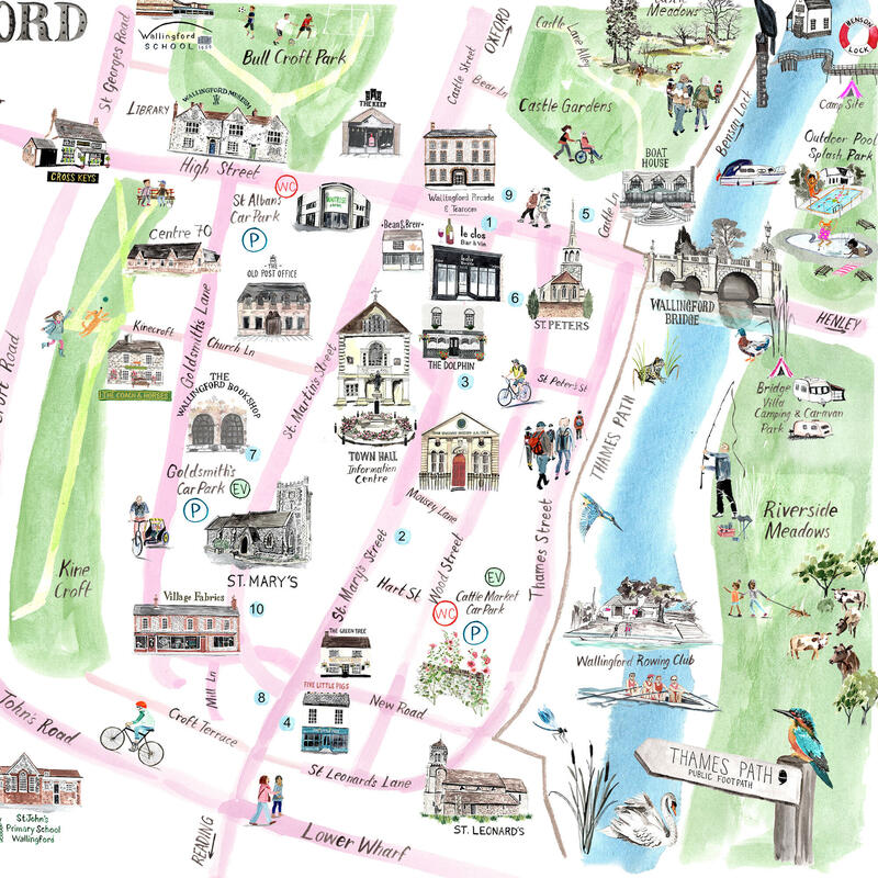 Section of Wallingford Map Print