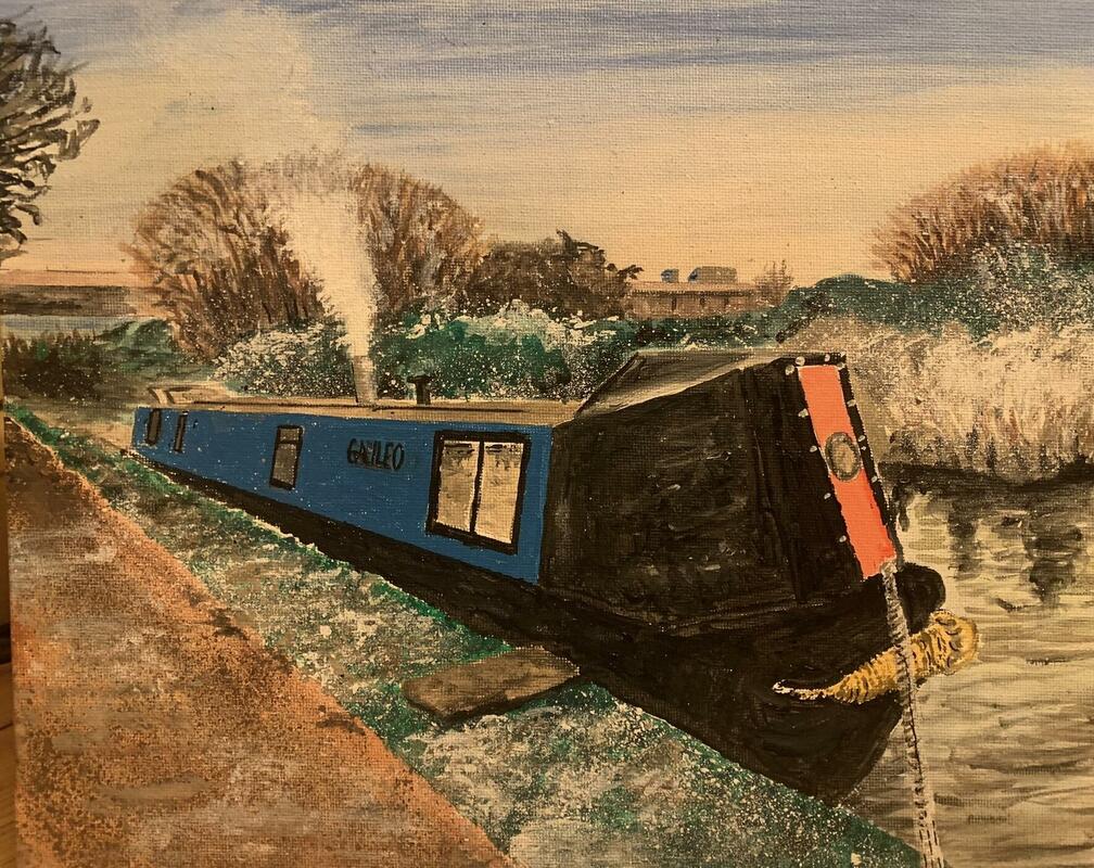 Oxford canal, acrylic 