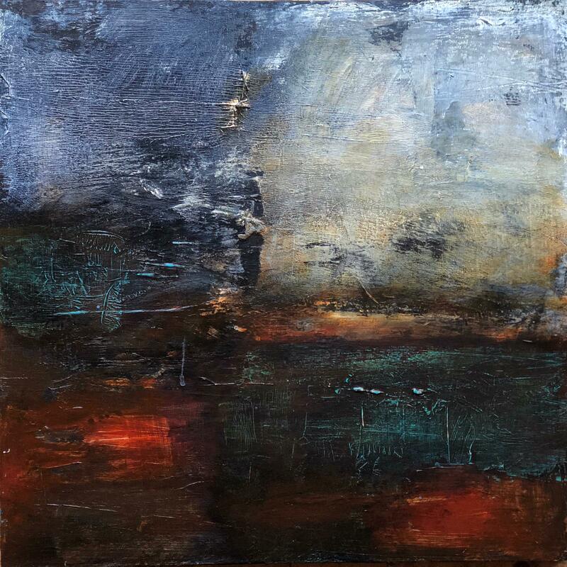 Overland. Abstract painting. 50 x 50cm