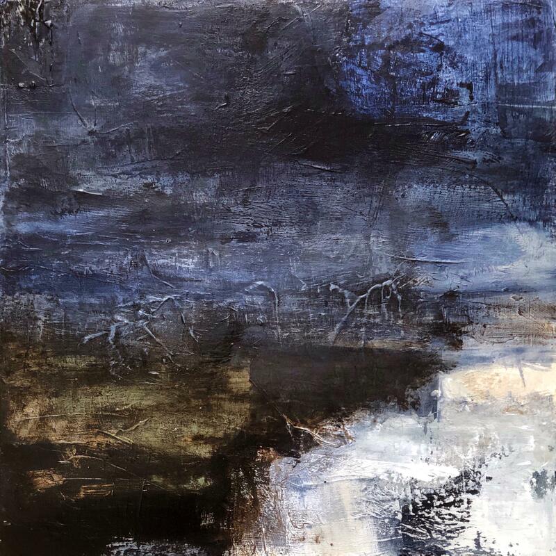 Night. Abstract painting. 50 x 50cm