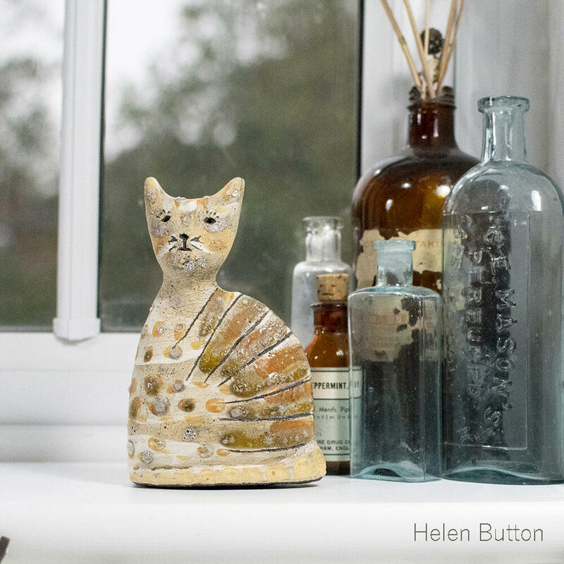 Helen Button Ceramic Cat 