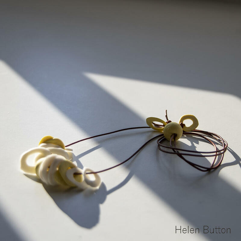 Helen Button Porcelain Bead Necklace