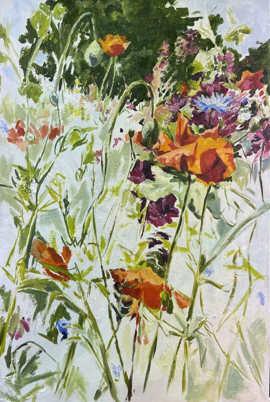 "Wildflower Meadow II" Oil on Canvas 