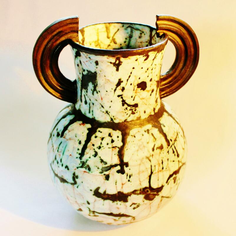 Copper Handled Roman Vase HMM