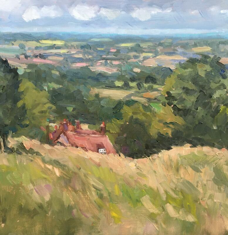 View from Brill. Plein air. Oil on board