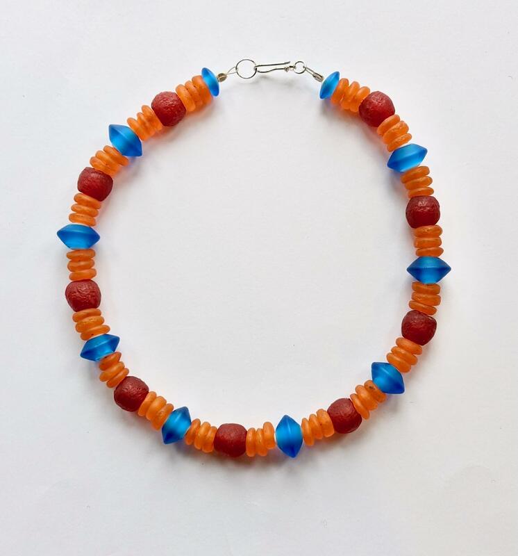 Mixed glass necklace
