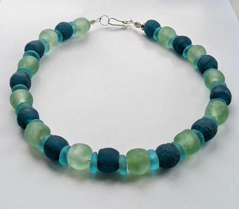 African recycled glass beads