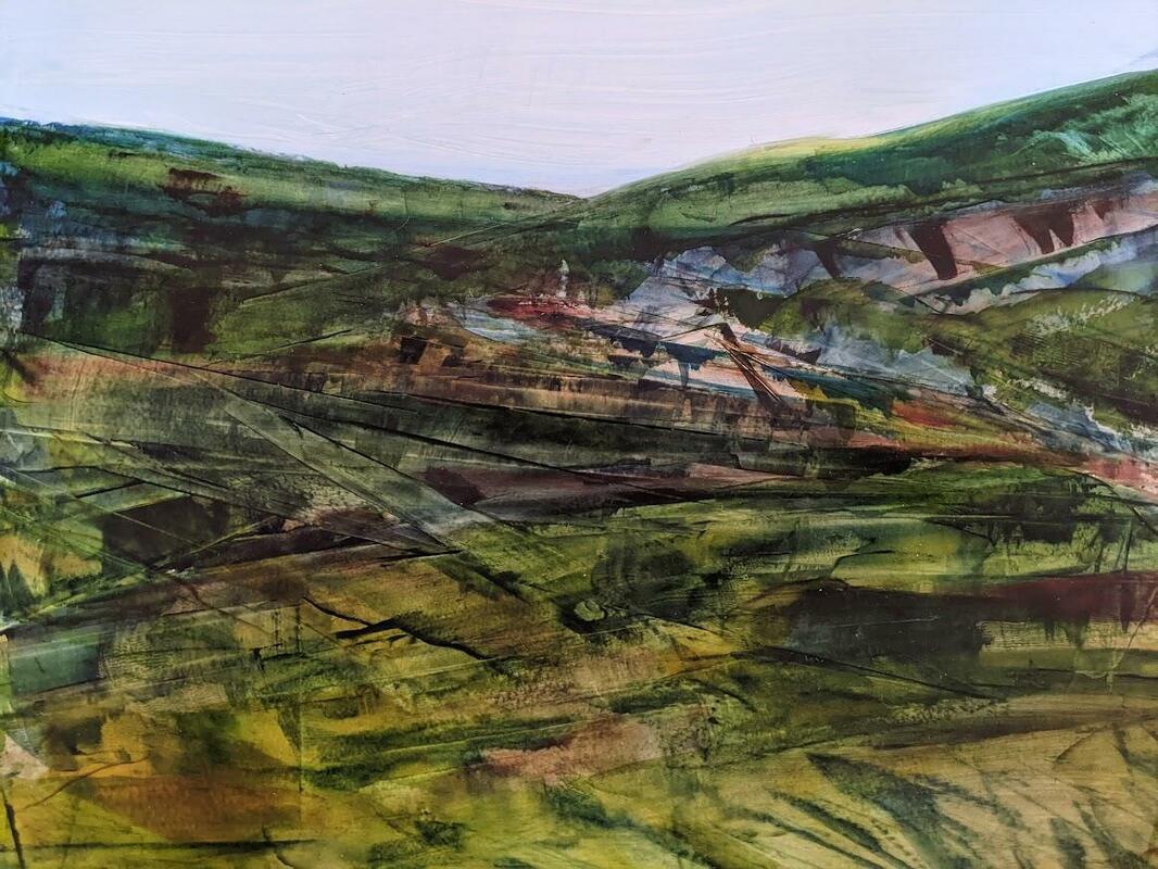 Wessex Downs 2  Oil on panel. 20 x 25.5cm. £175.00