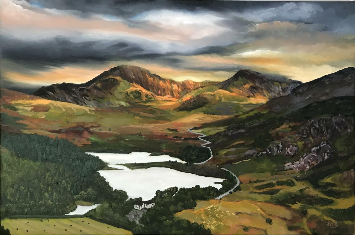 Plas y brenin, North Wales. Oil on canvas. 