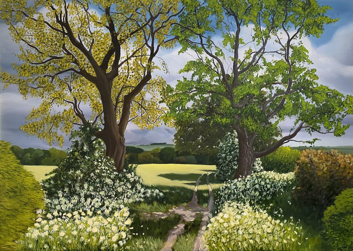 West Hagbourne walk. Oil on canvas.